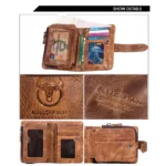 BULL CAPTAIN 01 RFID Anti-theft Multifunctional Cowhide Vertical Detachable Men Wallet - Image 5