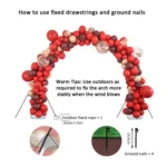 108 x 120 Inch Balloon Arch Stand Set Holiday Party Decoration Props - Image 5