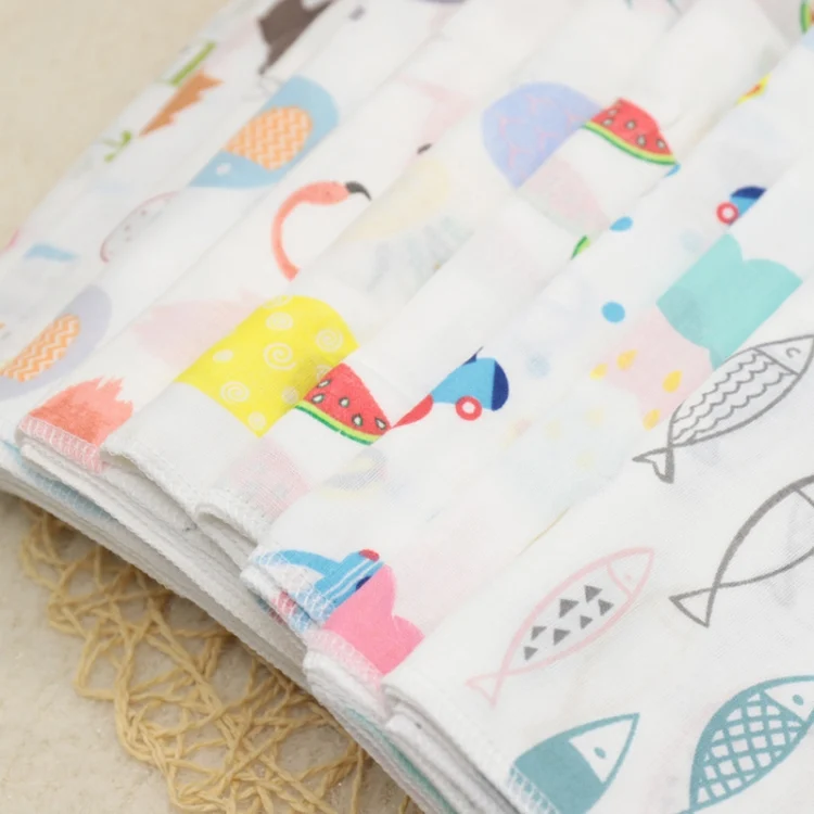 TBD06043109_B5.webp 10pcs /Pack 25x25cm Double Layer High Density Print Gauze Handkerchief Toddler Drooling Towel - Image 6