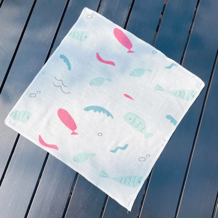 TBD06043109_B7.webp 10pcs /Pack 25x25cm Double Layer High Density Print Gauze Handkerchief Toddler Drooling Towel - Image 8