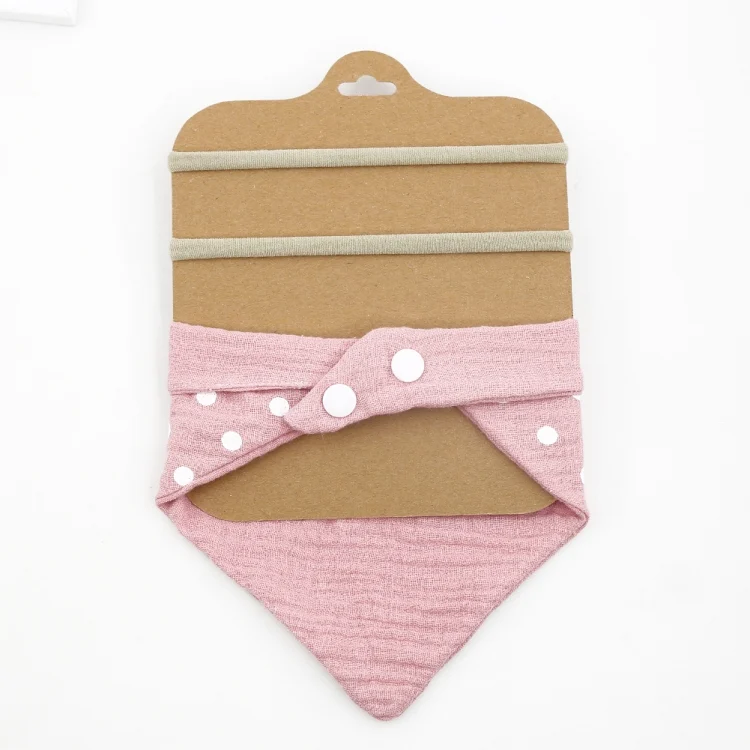 TBD06043111_B3.webp 3 In 1 Baby Drooling Towel Cotton Printed Double Sided Triangle Towel Headband Set Waterproof Bibs - Image 4