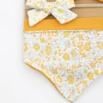 3 In 1 Baby Drooling Towel Cotton Printed Double Sided Triangle Towel Headband Set Waterproof Bibs - Image 6