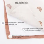 3 In 1 Baby Drooling Towel Cotton Printed Double Sided Triangle Towel Headband Set Waterproof Bibs - Image 7