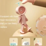 Mini Astronaut Magnetic LED Night Light Desktop Building Block Ornaments Desk Lamp - Image 5