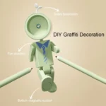 Mini Astronaut Magnetic LED Night Light Desktop Building Block Ornaments Desk Lamp - Image 6
