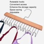 Wooden Sling Hanger Lingerie Vest Tie Organizer Household Wave Drying Racks - Image 4