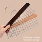 Wooden Sling Hanger Lingerie Vest Tie Organizer Household Wave Drying Racks - Image 5