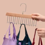 Wooden Sling Hanger Lingerie Vest Tie Organizer Household Wave Drying Racks - Image 6