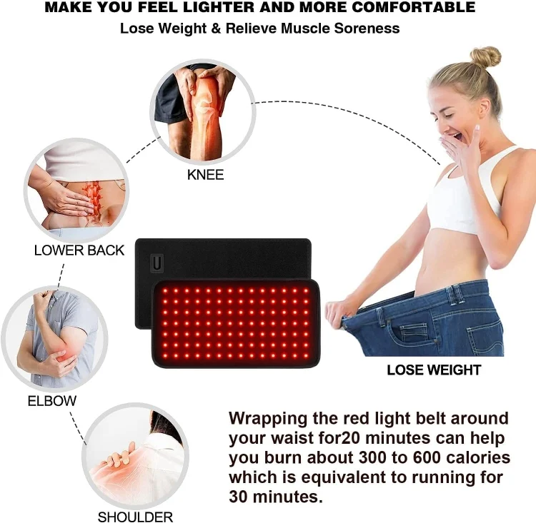 TBD06043178_B3.webp 120 LEDs Red Light + Infrared Light Therapy Belt For Back Shoulder Waist Pain Relief - Image 4