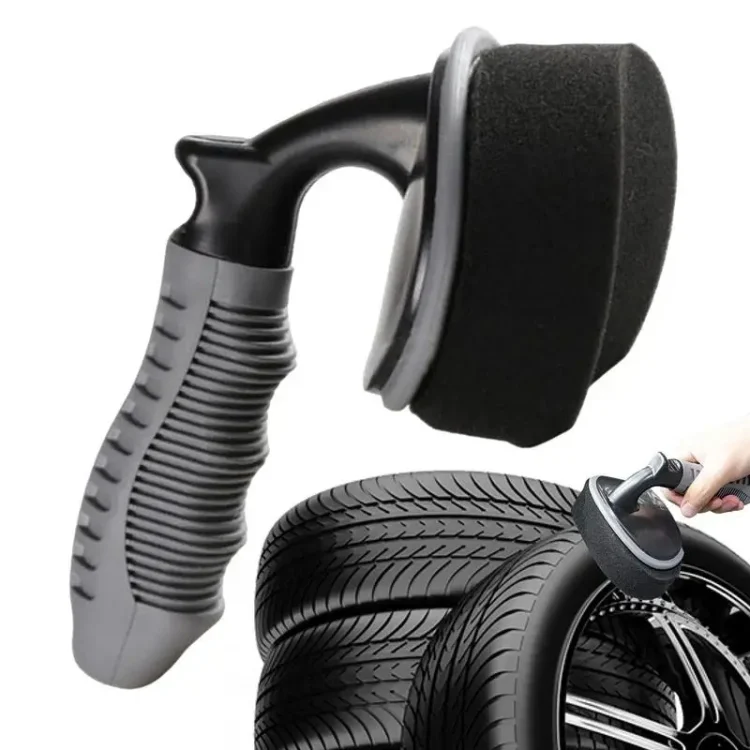 Durable Car Tire Waxing Curved Sponge Brush