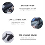 Durable Car Tire Waxing Curved Sponge Brush - Image 3