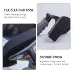 Durable Car Tire Waxing Curved Sponge Brush - Image 4