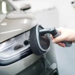 Durable Car Tire Waxing Curved Sponge Brush - Image 5