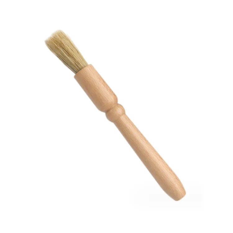 TBD0604322301A.webp Car Interior Round Wooden Handle Air Vent Cleaning Brush - Image 1