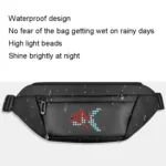 Bluetooth APP Oxford Cloth LED Pocket Outdoor Riding Color LED Waist Bag - Image 5