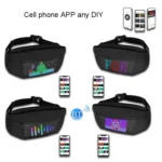 Bluetooth APP Oxford Cloth LED Pocket Outdoor Riding Color LED Waist Bag - Image 7