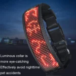 LED Display Pet Collar Rechargeable High Visibility DIY Single Color Collar - Image 5