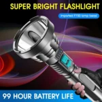 Strong Light Flashlight USB Rechargeable LED Super Bright Long-range Outdoor Lighting - Image 3