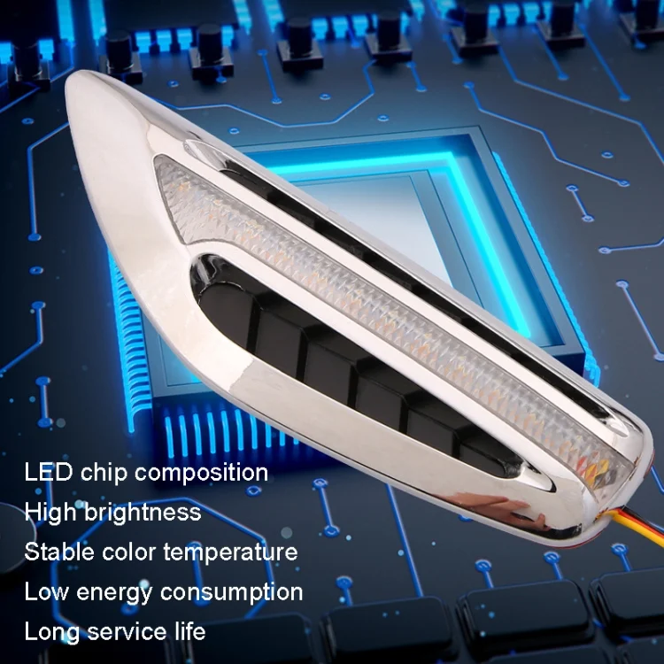 TBD06043265_B7.webp 2pcs Car Fender Blade Dynamic Side Marker Lights 12V LED High Bright Daytime Running Lights - Image 8