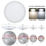 LED Round Ultra-thin Downlight Adjustable Recessed Panel Light - Image 2