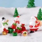 5pcs Christmas Decoration Accessories Micro Landscape Christmas Gift Resin Small Ornament - Image 5