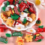 10pcs Christmas Mobile Phone Case Refrigerator Magnet Resin Accessories DIY Material - Image 5