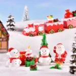 4pcs Christmas Micro Landscape Decorations Resin Craft Gifts Home Decoration Ornaments - Image 2