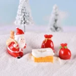 4pcs Christmas Micro Landscape Decorations Resin Craft Gifts Home Decoration Ornaments - Image 4