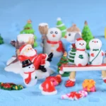 5pcs Christmas Decorations Resin Crafts Gifts Home Decorations Small Ornaments - Image 3