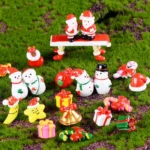 5pcs Christmas Decorations Resin Crafts Gifts Home Decorations Small Ornaments - Image 5