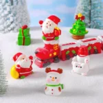 10pcs Christmas Cute Micro Landscape DIY Decorations Snowy Desktop Ornament - Image 7