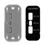 12/24V USB+Type-C Car, RV, Boat Mobile Phone Charger Modification - Image 2