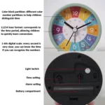Children Educational Alarm Clock Desktop Mute Small Clock With Night Light - Image 4
