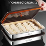 Kacheeg Refrigerator Dumpling Storage Box Home Use Wonton Freezer Organizer - Image 4