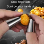 Kacheeg 304 Stainless Steel Chestnut Opener Cross Opening Chestnut Shelling Peeler With 2 Steel Fingers - Image 4