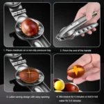 Kacheeg 304 Stainless Steel Chestnut Opener Cross Opening Chestnut Shelling Peeler With 2 Steel Fingers - Image 6