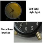 Metal Quartz Alarm Clock Simple Silent Desktop Round Pointer Living Room Clock - Image 5