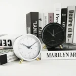 Metal Quartz Alarm Clock Simple Silent Desktop Round Pointer Living Room Clock - Image 6