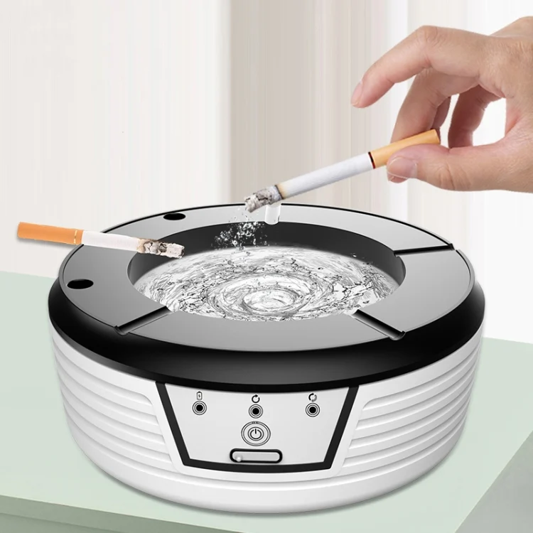 Inductive Automatic Flushing Ashtray Purifies The Air and Removes Cigarette Smell