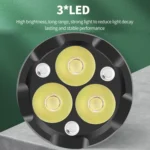 3LED Strong Light TYPE-C Charging Convenient Mini Multi-Function Flashlight - Image 5