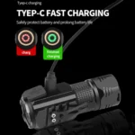 3LED Strong Light TYPE-C Charging Convenient Mini Multi-Function Flashlight - Image 7