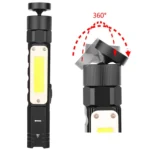 XPG+COB Red White Light USB Rechargeable Folding Strong Light Flashlight - Image 7