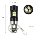 1pair Automotive High-power LED White Light Fog Lamp - Image 4