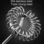 Kacheeg Electrical Stainless Steel Coffee Whisk Portable Whipping Milk Froth Mixer - Image 3