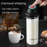 Kacheeg Electrical Stainless Steel Coffee Whisk Portable Whipping Milk Froth Mixer - Image 7