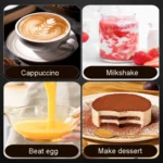 Kacheeg Electrical Stainless Steel Coffee Whisk Portable Whipping Milk Froth Mixer - Image 9