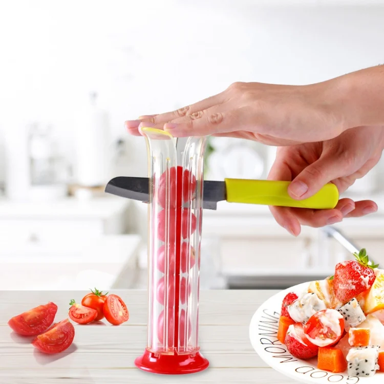 TBD06043459.webp Grape Strawberry Slicer Tomato Cherries Cutter Knife Fruit Salad Making Tool - Image 1
