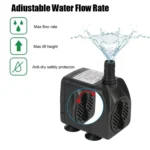 Waterproof LED Light Small Water Pump Fish Tank Fountain Filtration Circulation Submersible Pump EU Plug - Image 3