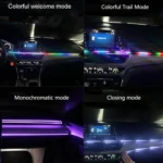 Car Interior Fiber Optic Cold Light RGB Ambient Lamp Center Phantom Footwell Atmosphere Lights - Image 7