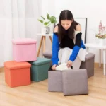 Home Foldable Fabric Storage Chairs Multifunctional Square Sofa - Image 8